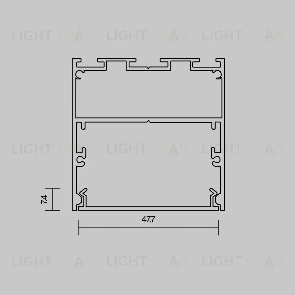 Рассеиватель для профиля 50×50 Черный, 2 м Maytoni Led Strip ALM-5050T-B-DF-2M 642048 642048