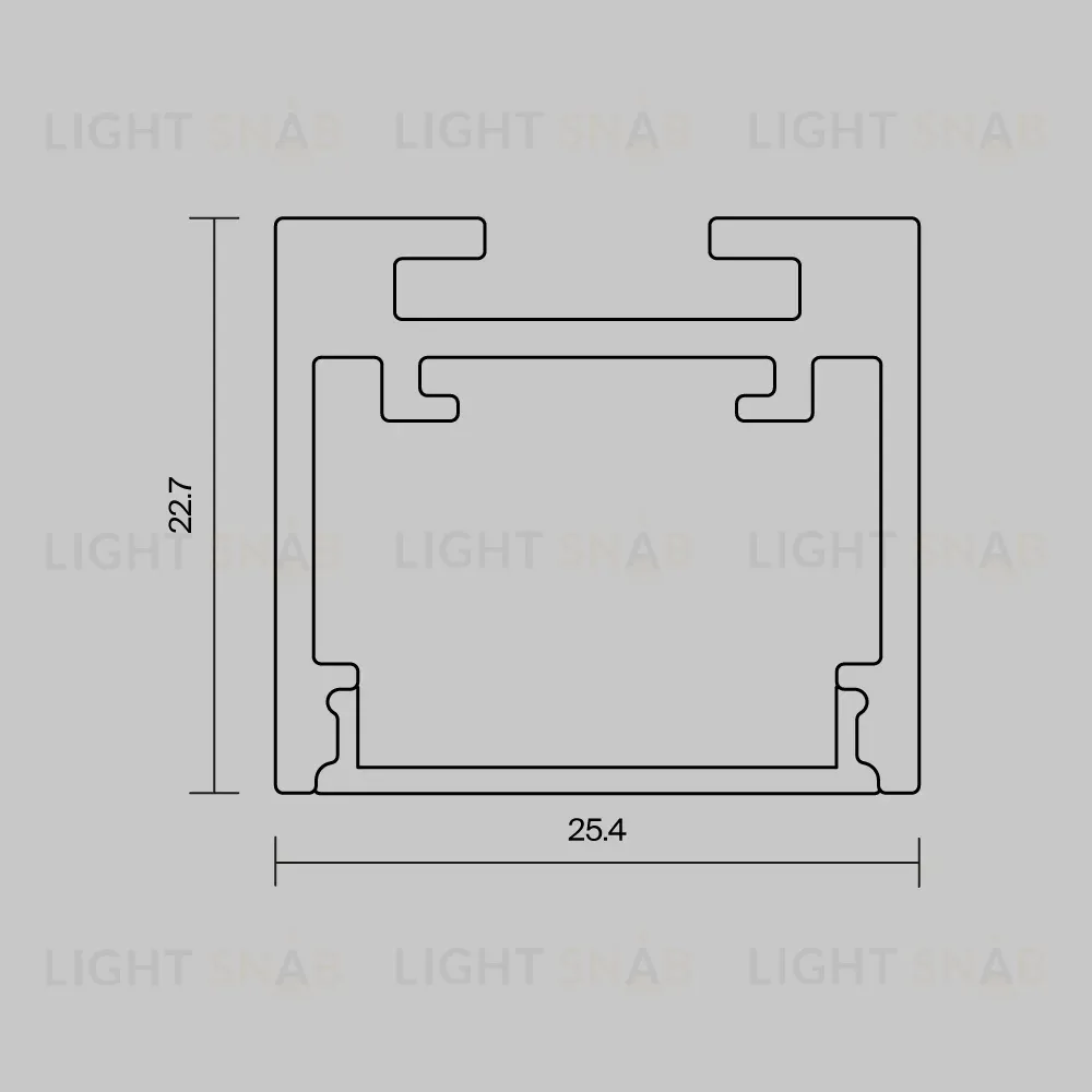 Алюминиевый профиль накладной-подвесной 25x22 Maytoni Led Strip ALM-2522-S-2M 633012 633012