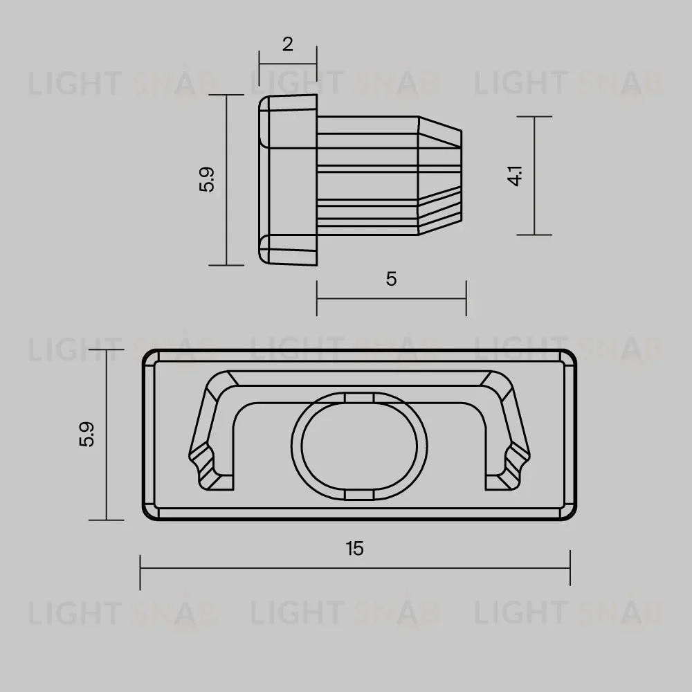 Комплект заглушек для профиля 22×06 10шт Maytoni Led Strip ALM-004-B-EC 642012 642012
