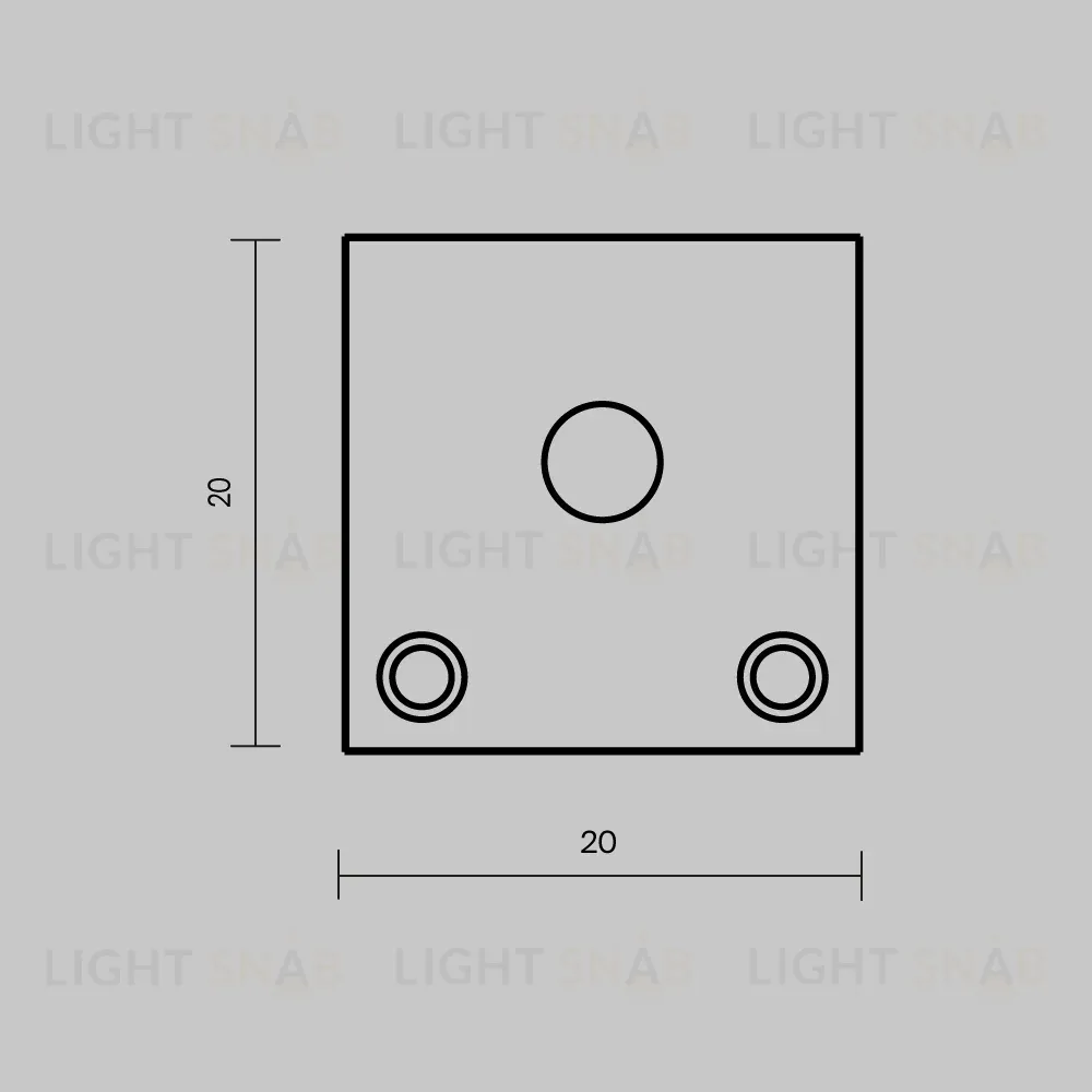 Комплект заглушек для профиля 20×20 2шт Maytoni Led Strip ALM-2020B-EC 642077 642077