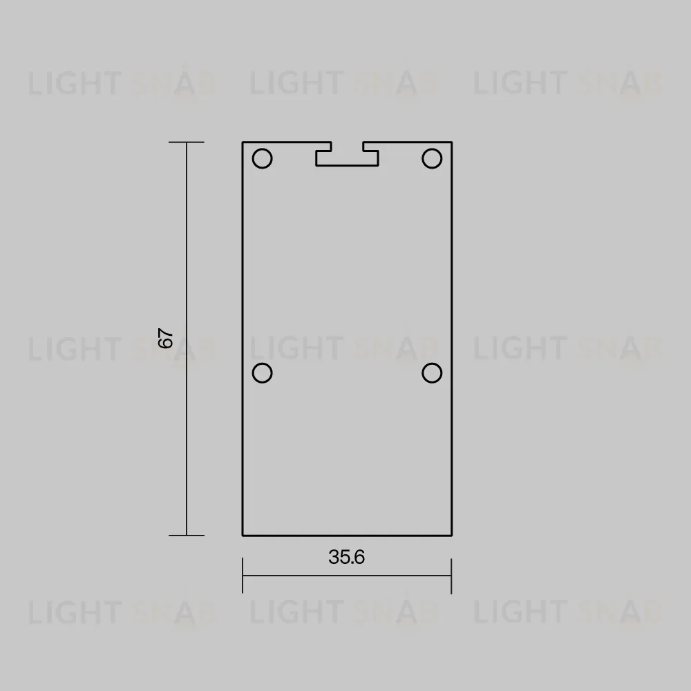 Комплект заглушек для профиля 35×66 2шт Maytoni Led Strip ALM-3566-EC 642079 642079