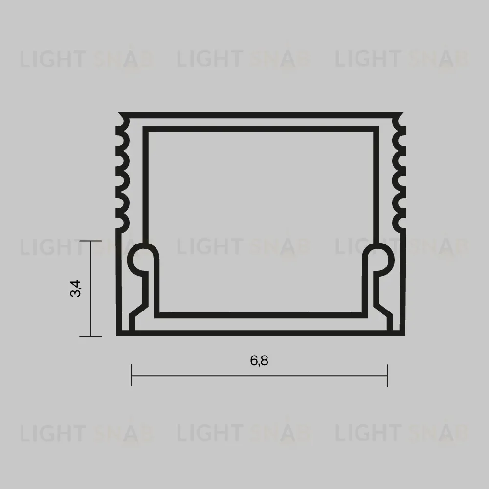 Рассеиватель для профиля 08×09 Maytoni Led Strip ALM-0809-B-DF-2M 642018 642018
