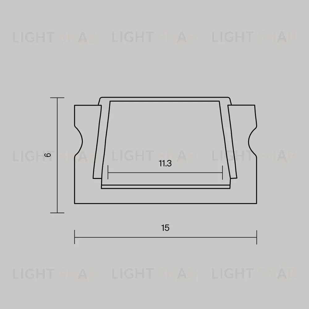 Алюминиевый профиль накладной 15x6 Maytoni Led Strip ALM-001-W-2M 631004 631004