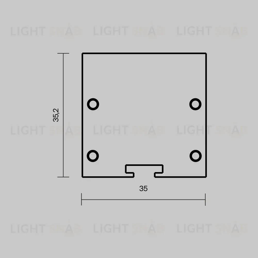Комплект заглушек для профиля 35×35 2шт Maytoni Led Strip ALM-35-S-EC 642037 642037