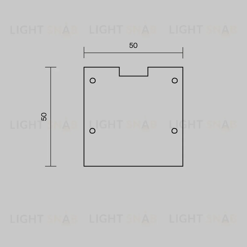 Комплект заглушек для профиля 50×50 2шт Maytoni Led Strip ALM-5050T-B-EC 642047 642047