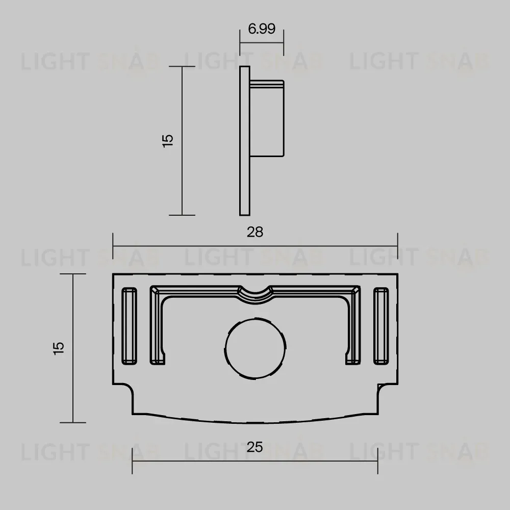 Комплект заглушек для профиля 61×14 2шт Maytoni Led Strip ALM-6114-B-EC 642013 642013