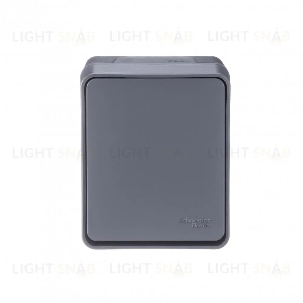 Выключатель 1-клавишный 10 АХ Systeme Electric AtlasDesign Profi54 Наруж Антрацит ATN544011 ATN544011