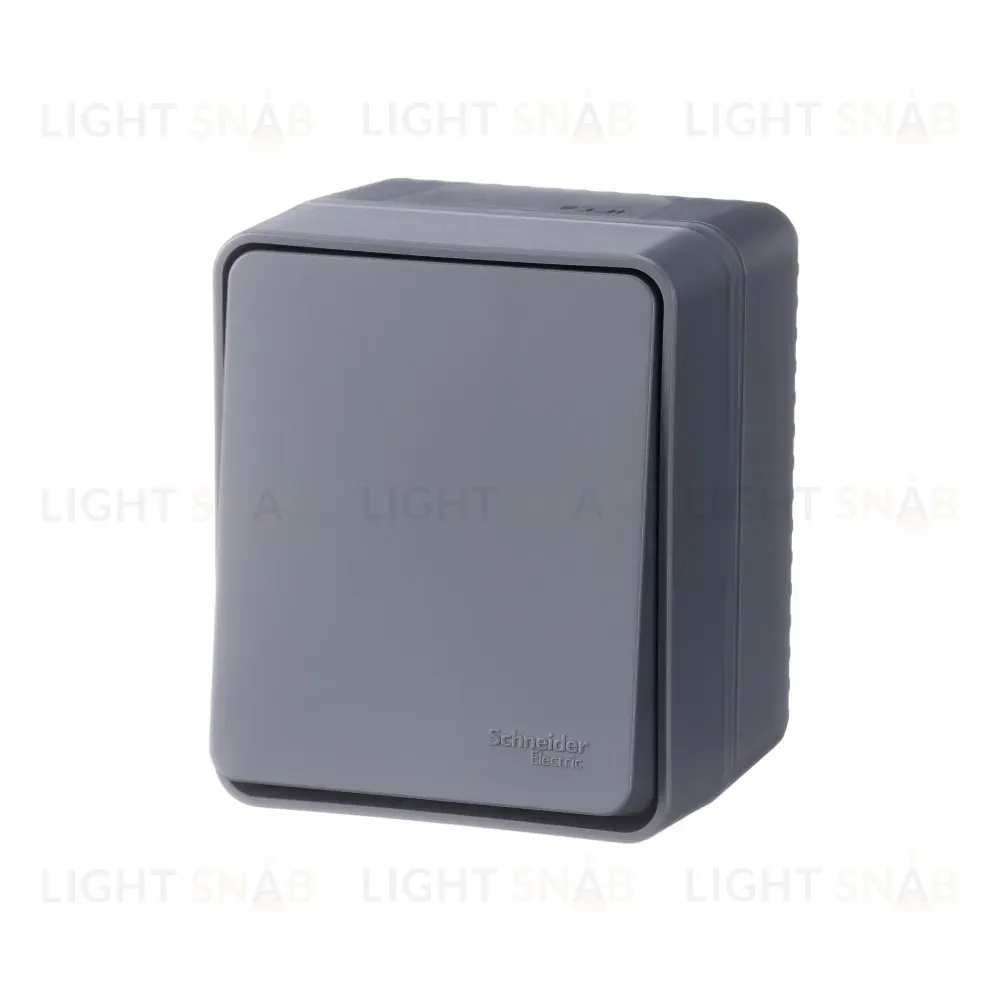 Переключатель 1-клавишный 10 АХ Systeme Electric AtlasDesign Profi54 Наруж Антрацит ATN544061 ATN544061