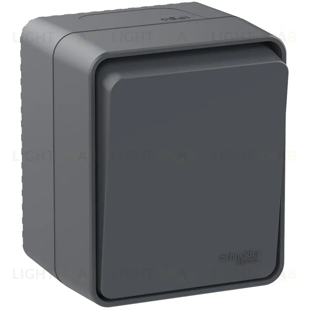 Переключатель 1-клавишный 10 АХ Systeme Electric AtlasDesign Profi54 Наруж Антрацит ATN544061 ATN544061