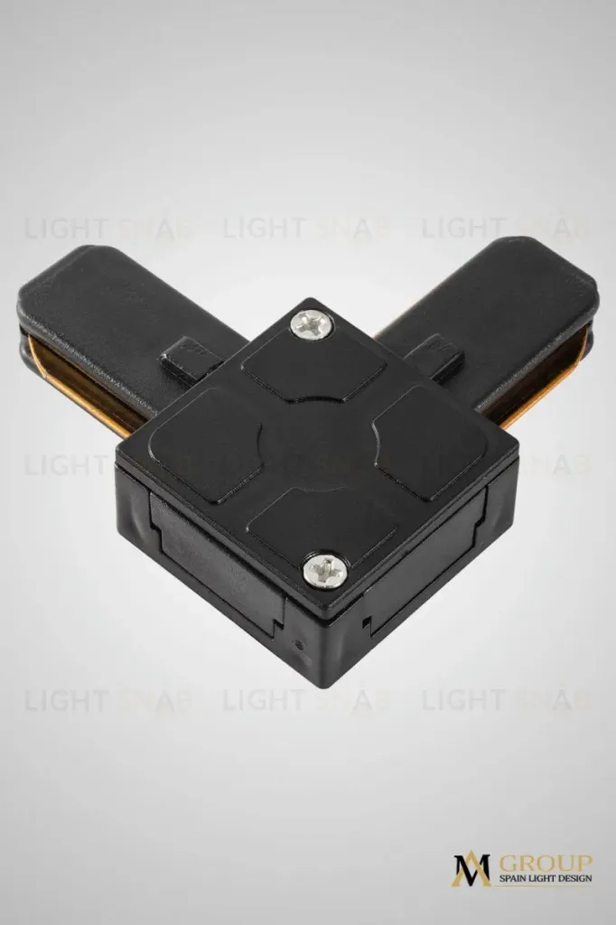 Трековый однофазный L-образный соединитель AM Group AM175 BK AM175 BK