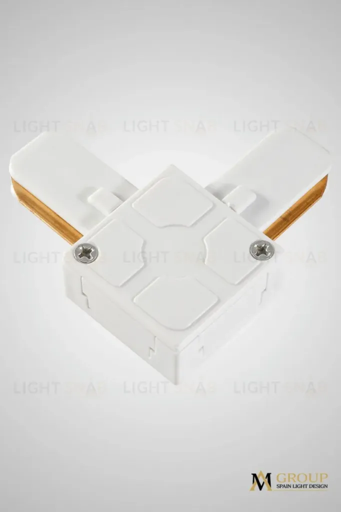 Трековый однофазный L-образный соединитель AM Group AM175 WH AM175 WH