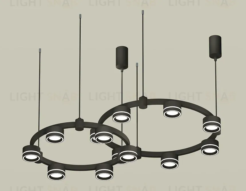 Комплект подвесного светильника Ambrella Light Techno Ring XR92091004 (A9209x2, C9238, C9232, N8434) XR92091004