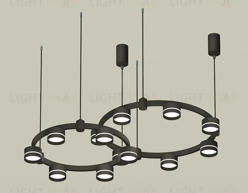 Комплект подвесного светильника Ambrella Light Techno Ring XR92091005 (A9209x2, C9238, C9232, N8462) XR92091005