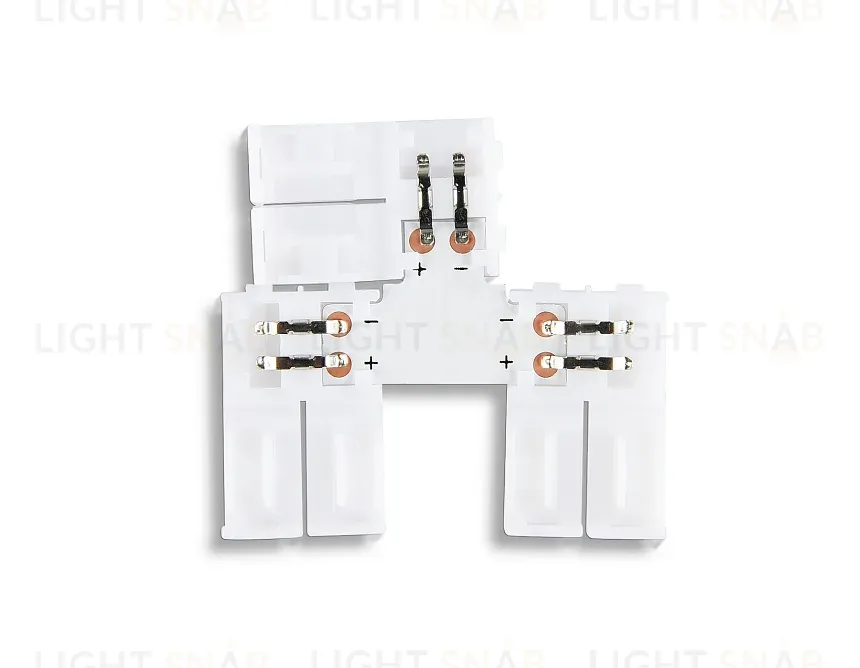 Соединитель T для светодиодной ленты 2835 12/24V (2 конт.) GS6901 (5шт) Ambrella Light Illumination GS6901 GS6901