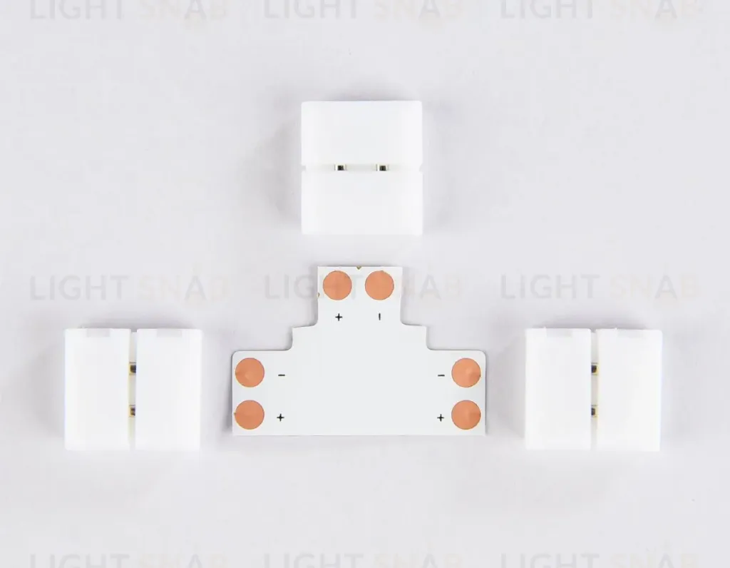 Соединитель T для светодиодной ленты 5050 12/24V (2 конт.) GS6951 (5шт) Ambrella Light Illumination GS6951 GS6951