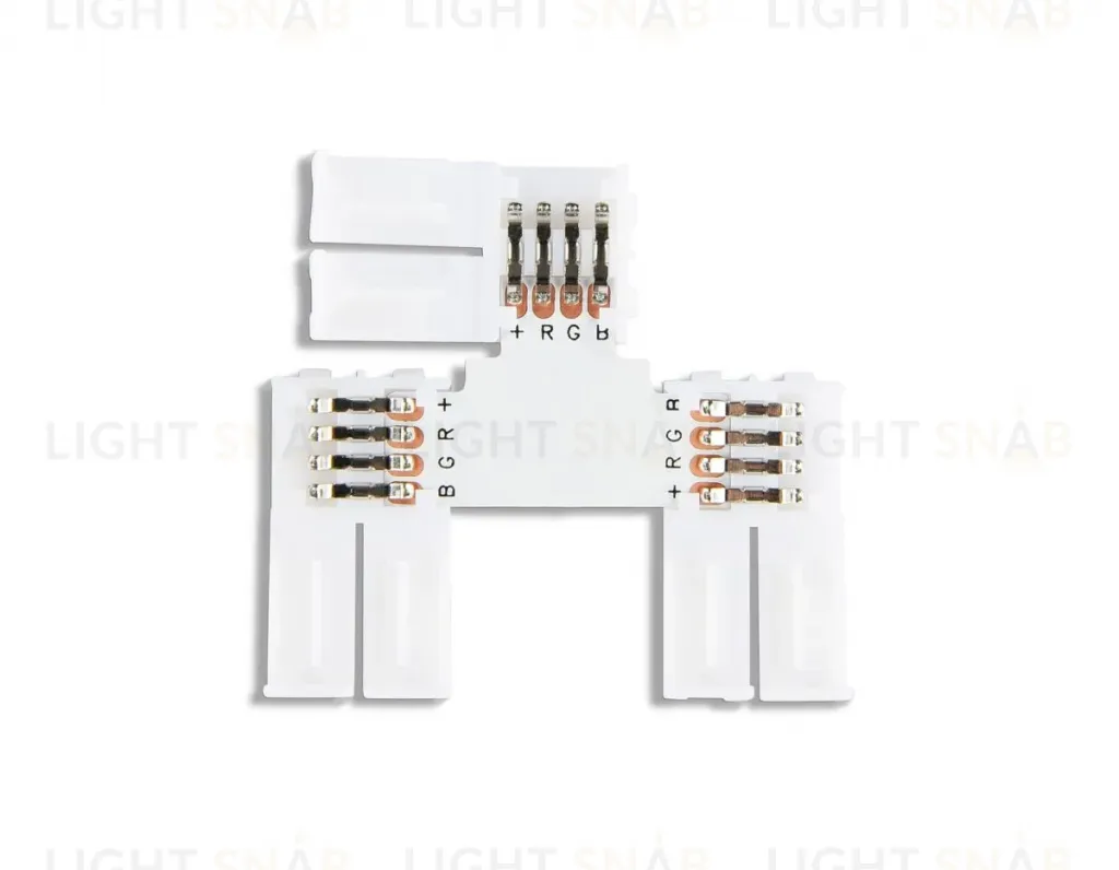 Соединитель T для светодиодной ленты 5050 12/24V (4 конт.) GS7001 (5шт) Ambrella Light Illumination GS7001 GS7001