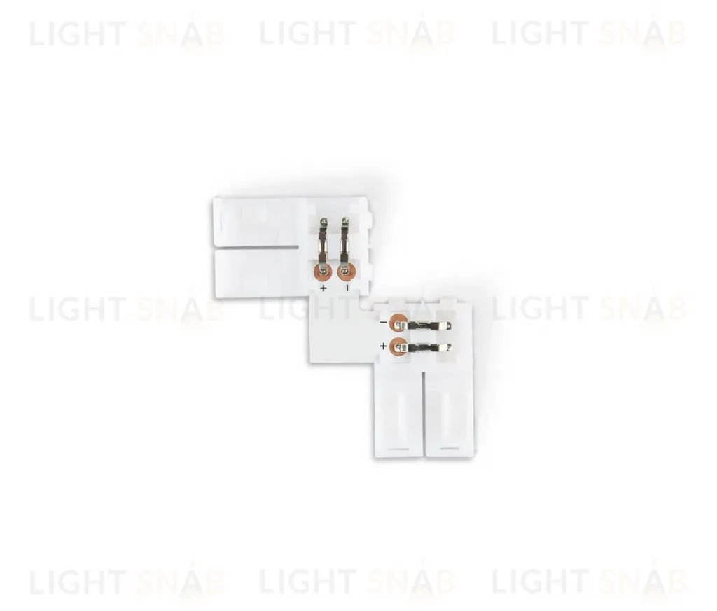 Соединитель угловой L для светодиодной ленты 2835 12/24V (2 конт.) GS6501 (10шт) Ambrella Light Illumination GS6501 GS6501