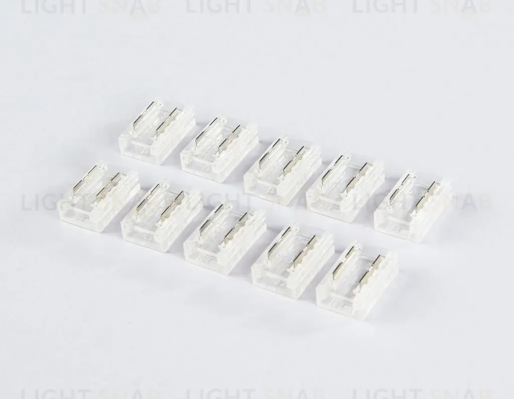 Соединитель прямой для светодиодной ленты COB 8mm 12/24V (2 конт.) GS6351 (10шт) Ambrella Light Illumination GS6351 GS6351