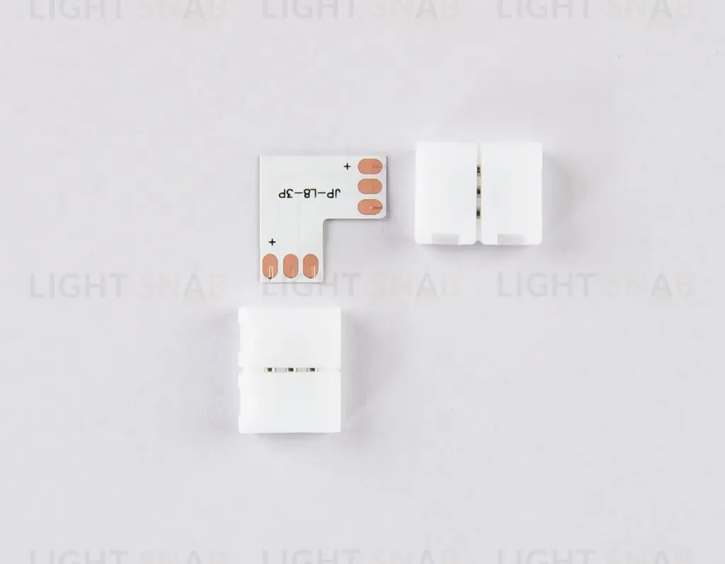 Соединитель угловой L для светодиодной ленты 2835 12/24V (3 конт.) GS6601 (10шт) Ambrella Light Illumination GS6601 GS6601