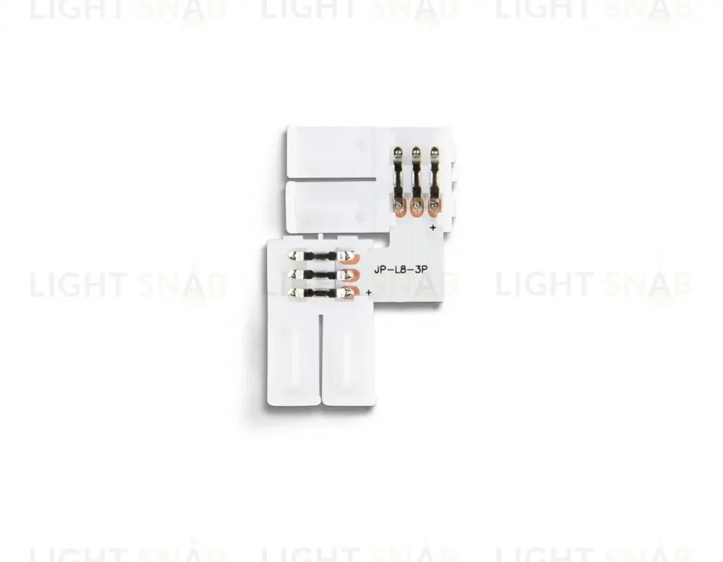 Соединитель угловой L для светодиодной ленты 2835 12/24V (3 конт.) GS6601 (10шт) Ambrella Light Illumination GS6601 GS6601