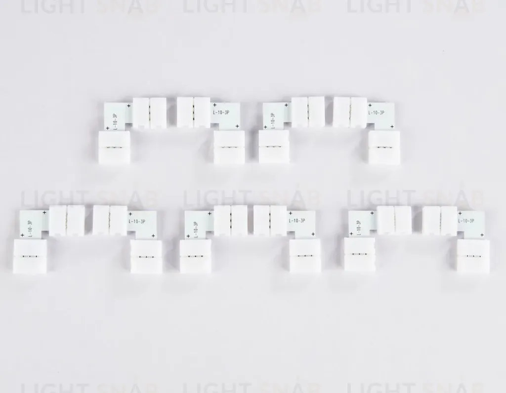 Соединитель угловой L для светодиодной ленты 5050 12/24V (3 конт.) GS6651 (10шт) Ambrella Light Illumination GS6651 GS6651