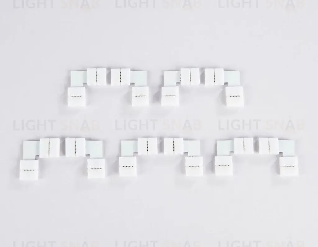 Соединитель угловой L для светодиодной ленты 5050 12/24V (4 конт.) GS6701 (10шт) Ambrella Light Illumination GS6701 GS6701