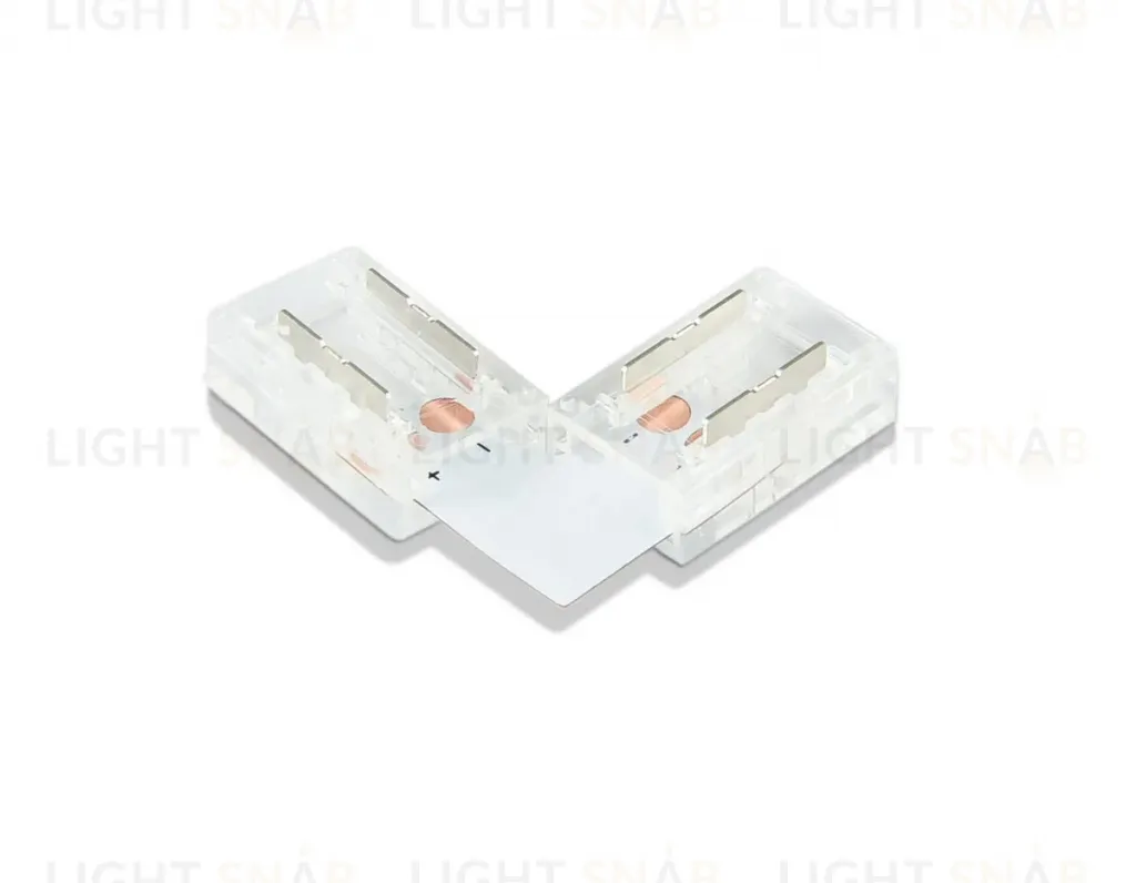 Соединитель угловой L для светодиодной ленты COB 8mm 12/24V (2 конт.) GS6851 (5шт) Ambrella Light Illumination GS6851 GS6851