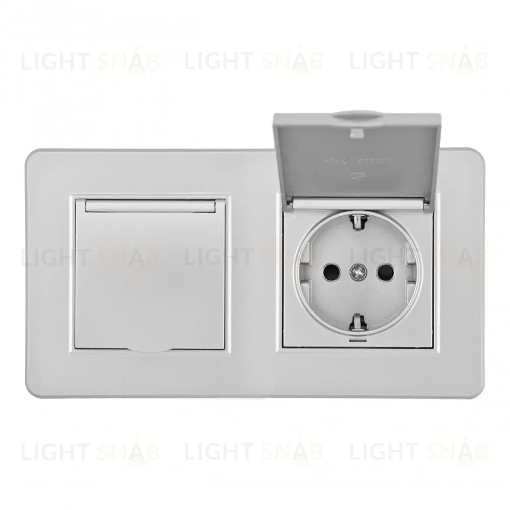 Розетка Arte Milano SET16-2-41-1x2 silver SET16-2-41-1x2 silver