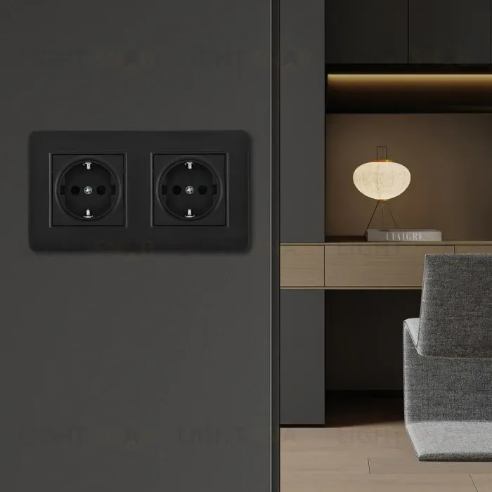Розетка Arte Milano SET16-2-40-1x2 black SET16-2-40-1x2 black
