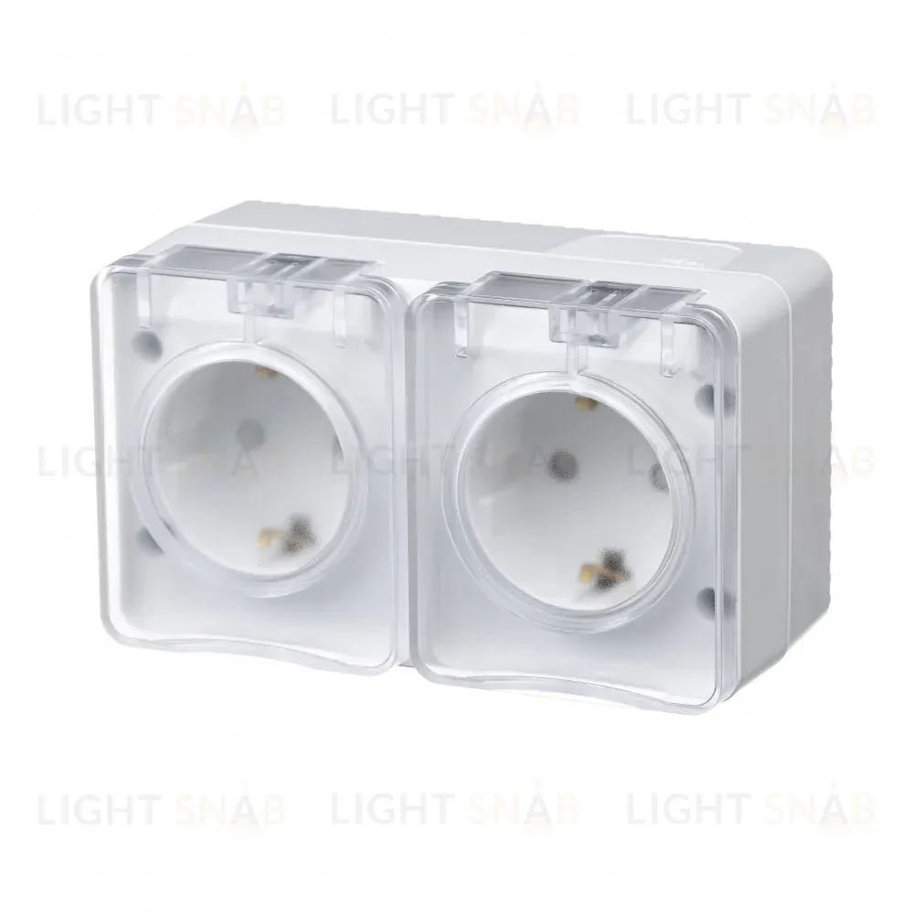 Розетка 2-ая с/з со шт., 16А 250B IP54 Systeme Electric AtlasDesign Profi54 ATN540126 ATN540126