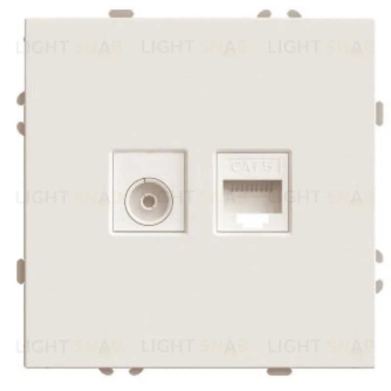 Розетка TV + компьютерная RJ-45 (механизм) Stekker Эмили RST00-5106-08 кашемир soft touch 49898 49898