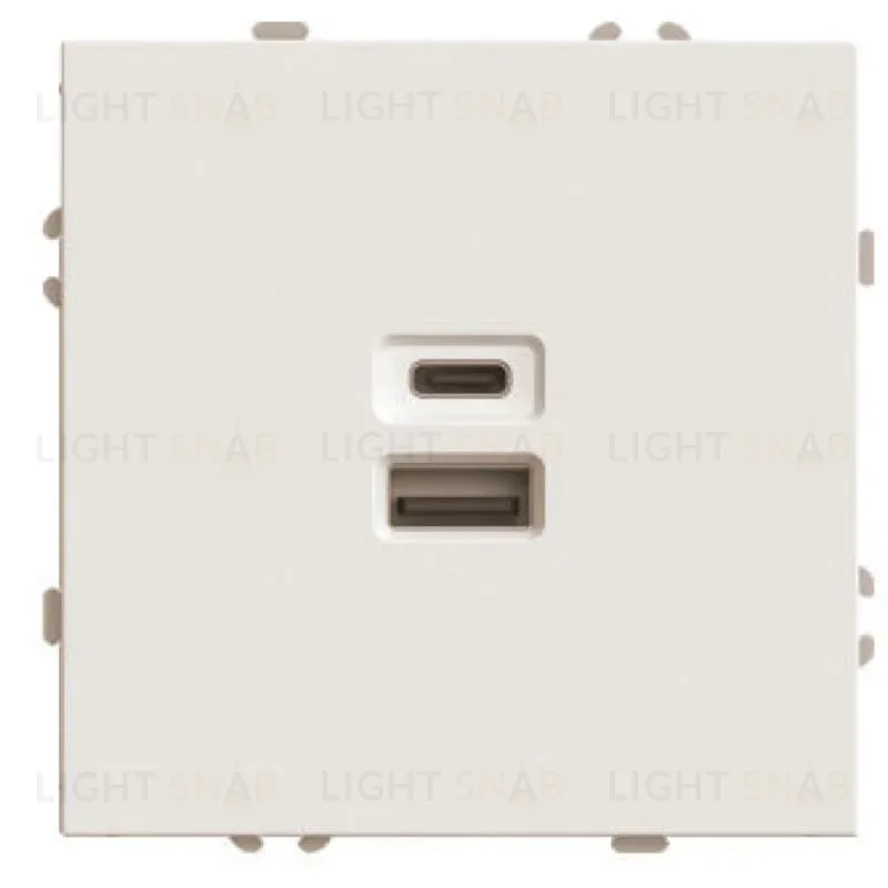 Розетка 2-местная USB + Type C (механизм) Stekker Эмили 250В 20W RST10-5115-08 кашемир soft touch 49905 49905