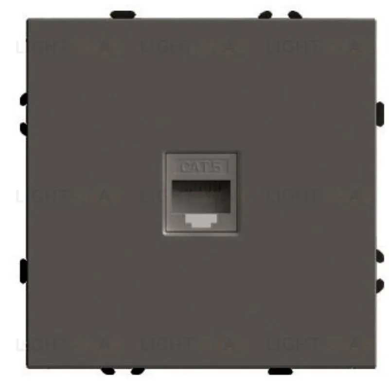 Розетка компьютерная 1-местная RJ-45 (механизм) Stekker Эмили RST00-5117-09 антрацит soft touch 49925 49925
