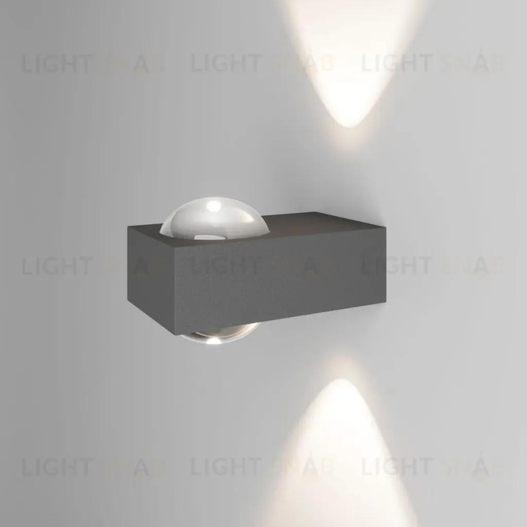 Уличный настенный светильник Elektrostandard Lenses серый 35191/W 4690389216459 a070452 4690389216459