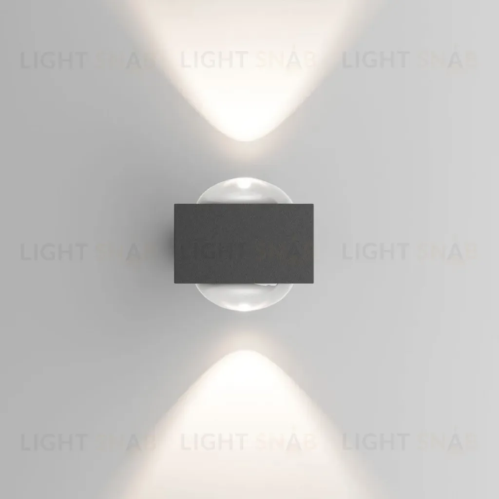 Уличный настенный светильник Elektrostandard Lenses серый 35191/W 4690389216459 a070452 4690389216459