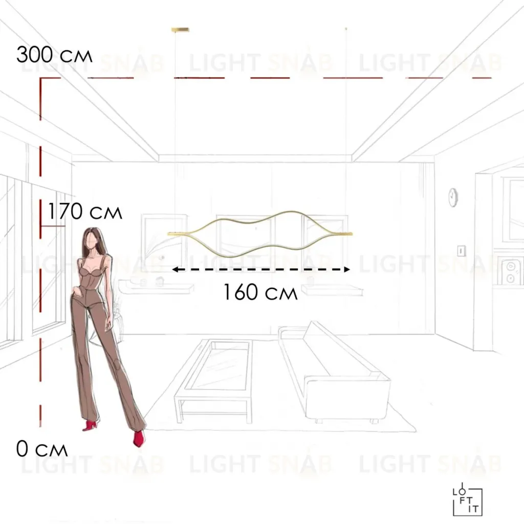 Подвесной светильник Loft IT Tape Light 10403/1600 AB 10403/1600 AB