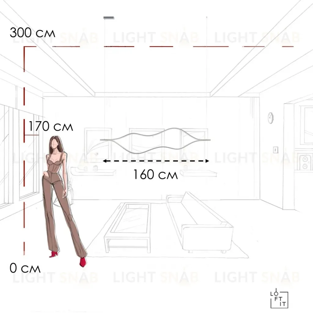 Подвесной светильник Loft IT Tape Light 10403/1600 SN 10403/1600 SN