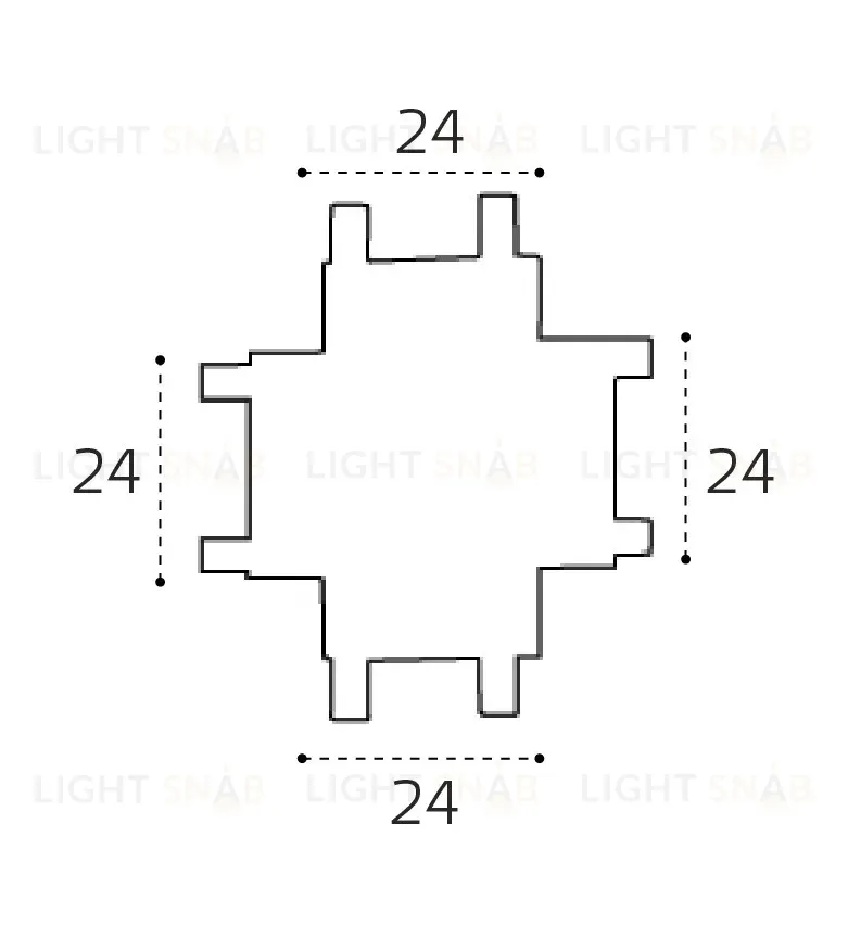 Соединитель Х-образный для магнитного шинопровода Italline IT09-9031 black IT09-9031 black