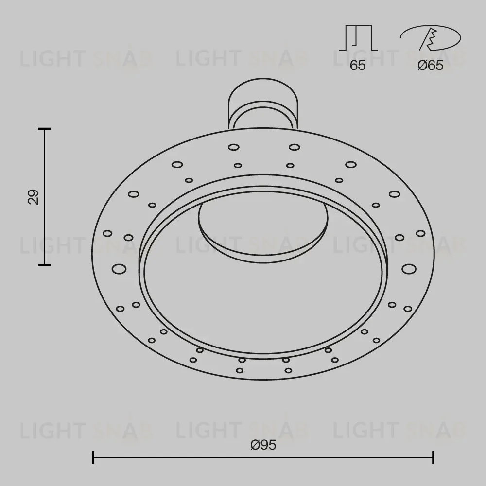Встраиваемый светильник Maytoni Technical Share DL126-GU10-TRS-MG DL126-GU10-TRS-MG
