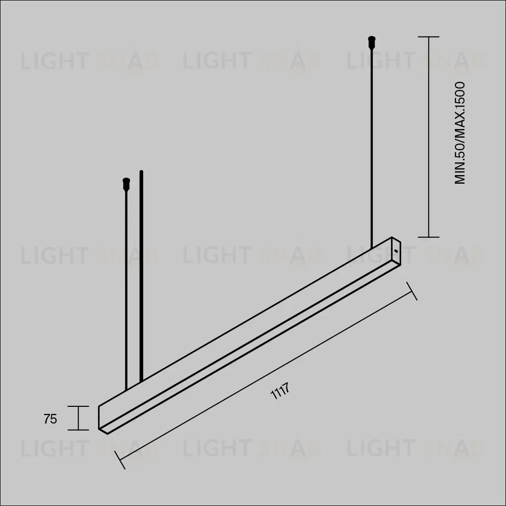Линейный подвесной светильник Maytoni Technical Basis P070PL-2.7-3-4K-B P070PL-2.7-3-4K-B