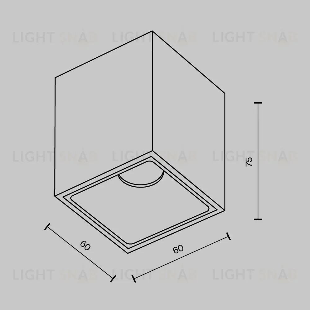 Потолочный светильник Maytoni Technical Alfa LED C065CL-8W2.7K-SQ-WB C065CL-8W2.7K-SQ-WB