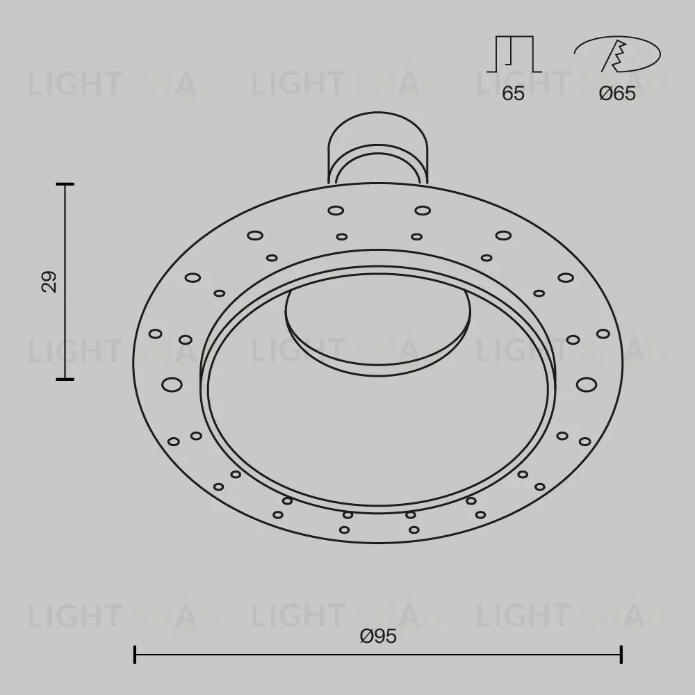 Встраиваемый светильник Maytoni Technical Share DL126-GU10-TRS-B DL126-GU10-TRS-B