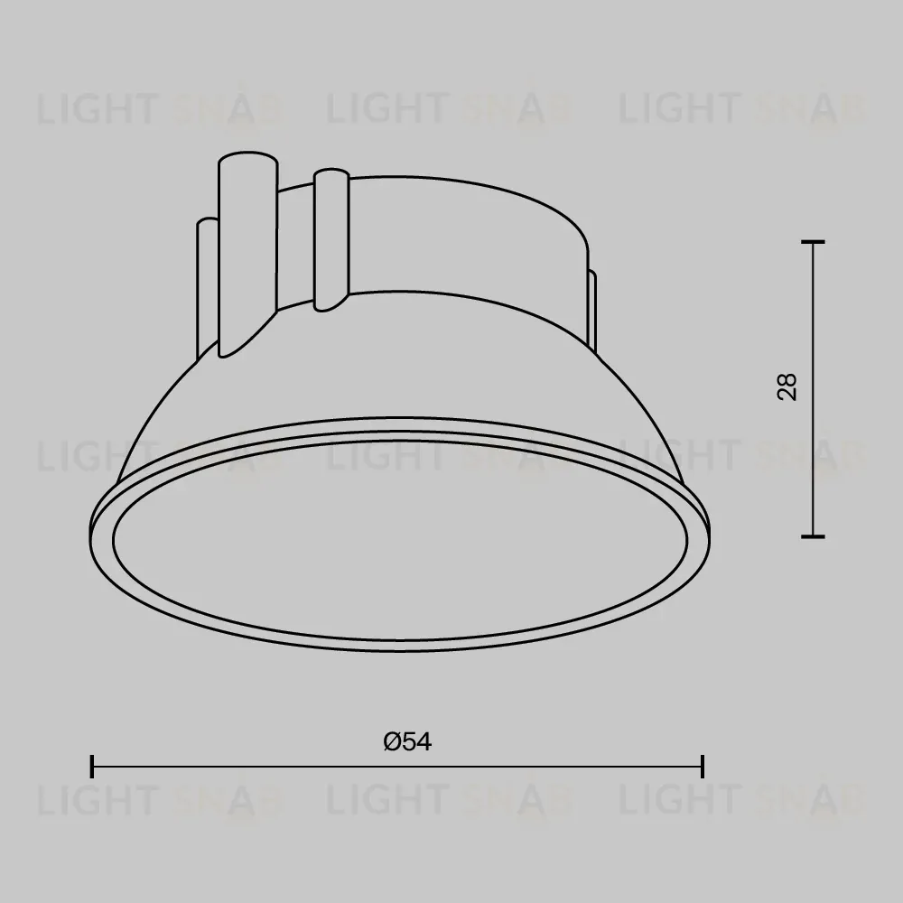 Рамка-отражатель для светильников серии Alfa LED Maytoni Ring8-10W-RD-B Ring8-10W-RD-B