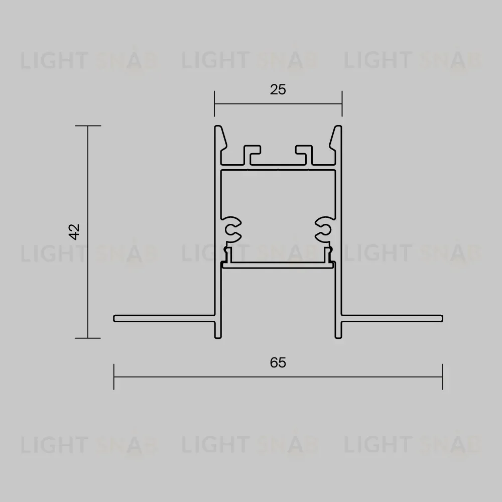 Алюминиевый профиль встраиваемый скрытого монтажа Maytoni Led Strip ALM-6542-S-2M 636012 636012