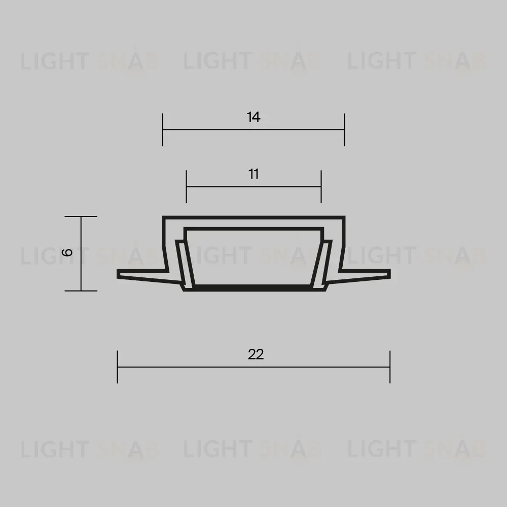 Алюминиевый профиль встраиваемый с накладным фланцем Maytoni Led Strip ALM-004-B-2M 632010 632010