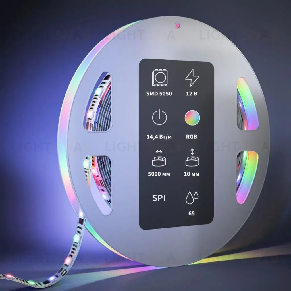 Светодиодная лента Maytoni Led Strip 12В 5050 14,4Вт/м RGB 5м IP 65 201243 201243