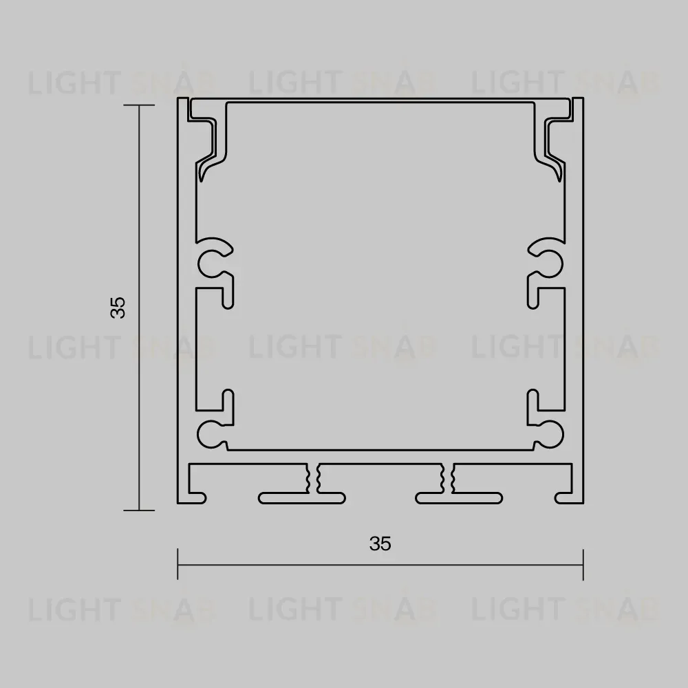 Алюминиевый профиль накладной-подвесной Maytoni Led Strip ALM-3535BT-B-2M 633003 633003