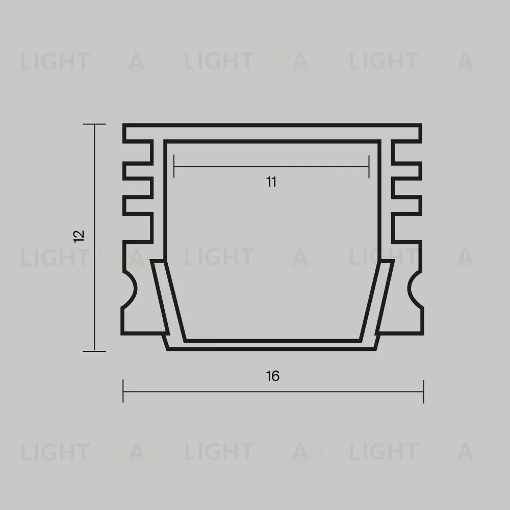 Алюминиевый профиль накладной Maytoni Led Strip ALM-005-B-2M 631005 631005