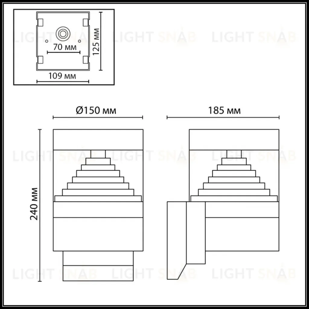 Уличный настенный светильник Odeon Light Nature Hulk 7140/20WL 7140/20WL