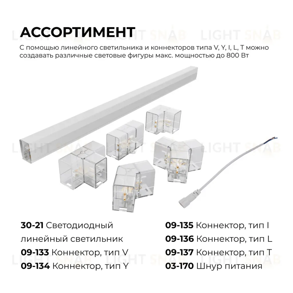 Коннектор для светильников Apeyron серии NET тип V 230В/50Гц 09-133 09-133